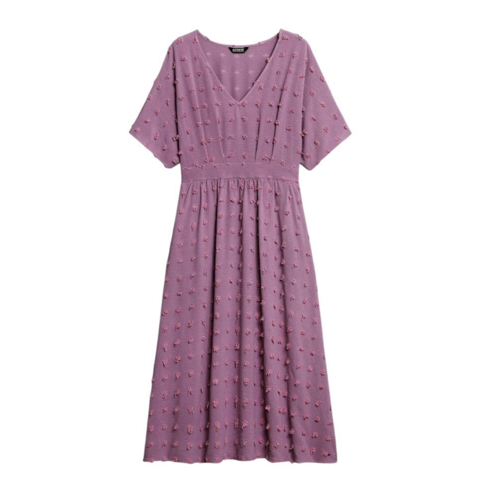 BloomChic NWT 22/24 Whimsical Lilac V-Neck Textured Midi/Maxi Dress
